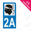 Moto - Sticker immatriculation 2A - Corse du sud new