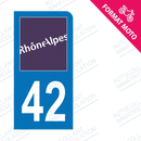 Moto - Sticker immatriculation 42 - Loire new