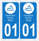 Auto - Sticker immatriculation 01 – Auvergne-Rhône-Alpes