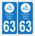 Autocollant Plaque Immatriculation Savoie (73) - Région Auvergne-Rhône-Alpes - Sticker Noir Fabriqué En France - Qualité Vinyle Durable - 9