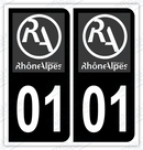 Auto - Sticker immatriculation 01 – Rhône-Alpes