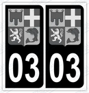 Auto - Autocollant immatriculation 03 – Blason Auvergne-Rhône-Alpes