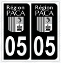 Auto - Autocollant immatriculation 05 – Hautes-Alpes