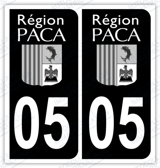 Auto - Autocollant immatriculation 05 – Hautes-Alpes