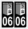 Auto - Autocollant immatriculation 06 – Région Sud