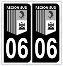 Auto - Autocollant immatriculation 06 – Région Sud