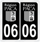 Auto - Autocollant immatriculation 06 – Provence-Alpes-Côte d'Azur