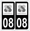Auto - Autocollant immatriculation 08 – Grand Est