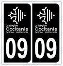 Auto - Autocollant immatriculation 09 – Occitanie