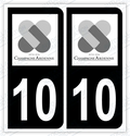 Auto - Autocollant immatriculation 10 – Champagne