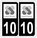 Auto - Autocollant immatriculation 10 – Champagne