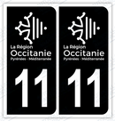 Auto - Autocollant immatriculation 11 – Occitanie