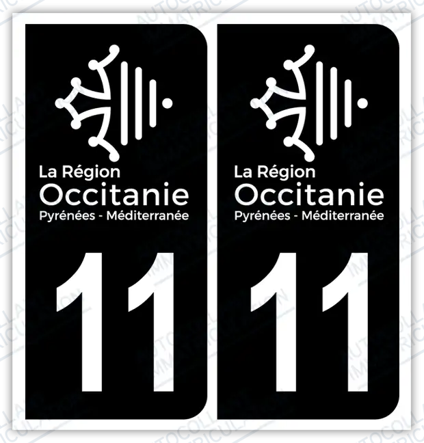 Auto - Autocollant immatriculation 11 – Occitanie
