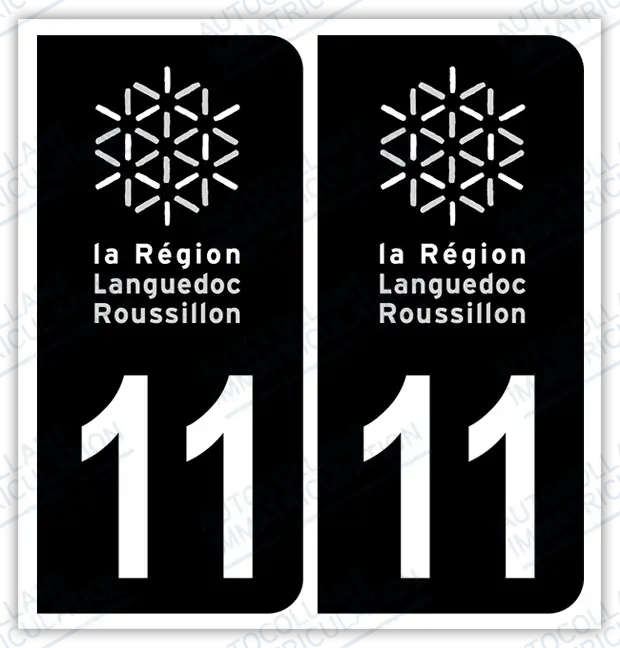 Auto - Autocollant immatriculation 11 - Aude