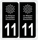 Auto - Autocollant immatriculation 11 – Occitanie
