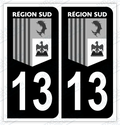 Auto - Autocollant immatriculation 13 – Région Sud