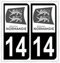 Auto - Autocollant immatriculation 14 – Calvados