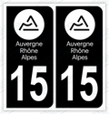 Auto - Autocollant immatriculation 15 – Auvergne-Rhône-Alpes
