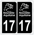 Auto - Autocollant immatriculation 17 – Nouvelle-Aquitaine