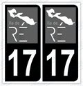 Auto - Autocollant immatriculation 17 - Ile de Ré