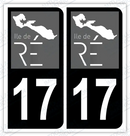 Auto - Autocollant immatriculation 17 – Nouvelle-Aquitaine