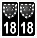 Auto - Sticker immatriculation 18 – Blason Centre-Val de Loire