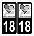Auto - Sticker immatriculation 18 – Centre-Val de Loire