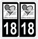 Auto - Sticker immatriculation 18 – Centre-Val de Loire