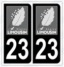 Auto - Autocollant immatriculation 23 – Nouvelle-Aquitaine