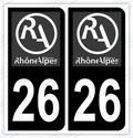 Auto - Autocollant immatriculation 26 – Rhône-Alpes