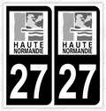 Auto - Autocollant immatriculation 27 – Haute-Normandie