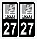 Auto - Autocollant immatriculation 27 – Haute-Normandie