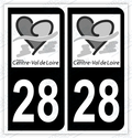 Auto - Sticker immatriculation 28 – Centre-Val de Loire