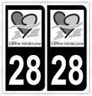 Auto - Sticker immatriculation 28 – Centre-Val de Loire