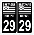 Auto - Autocollant immatriculation 29 – Finistère