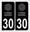 Auto - Autocollant immatriculation 30 – Occitanie