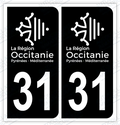 Auto - Autocollant immatriculation 31 – Occitanie