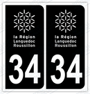Auto - Autocollant immatriculation 34 – Occitanie