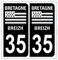 Auto - Autocollant immatriculation 35 – Bretagne