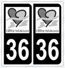 Auto - Sticker immatriculation 36 – Centre - Val de Loire