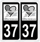 Auto - Sticker immatriculation 37 – Centre-Val de Loire