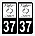 Auto - Autocollant immatriculation 37 – Centre-Val de Loire