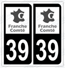 Auto - Sticker immatriculation 39 - Jura