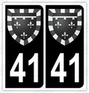 Auto - Sticker immatriculation 41 – Blason Centre-Val de Loire