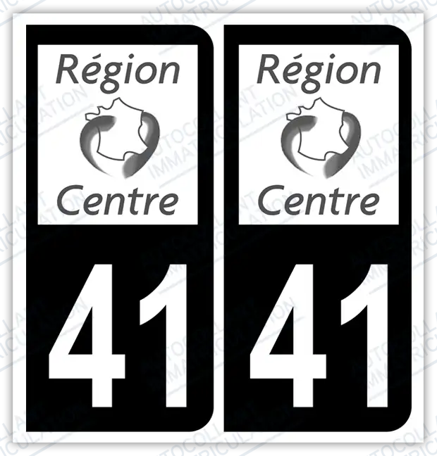 Auto - Autocollant immatriculation 41 – Loir-et-Cher