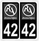 Auto - Autocollant immatriculation 42 – Rhône-Alpes