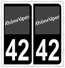 Auto - Autocollant immatriculation 42 – Auvergne-Rhône-Alpes