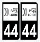 Auto - Autocollant immatriculation 44 – Pays de la Loire