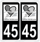 Auto - Sticker immatriculation 45 – Centre - Val de Loire