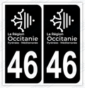 Auto - Autocollant immatriculation 46 – Occitanie
